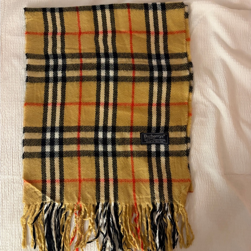Vintage Beige Burberry Plaid Scarf